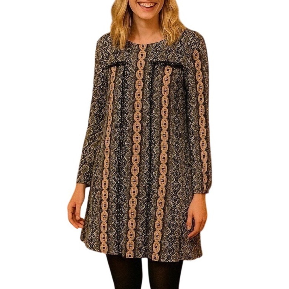 Maurices Black & Pink Print Shift Dress
